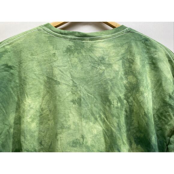 Green Tie Dyed Graphic Two Giraffes in the Tree Tops T-shirt Men’s Size XL 46-48 - Picture 6 of 6